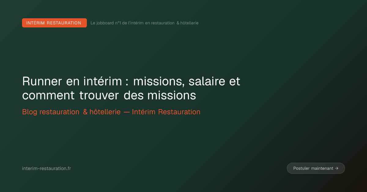 Runner en intérim : missions, salaire et comment trouver des missions